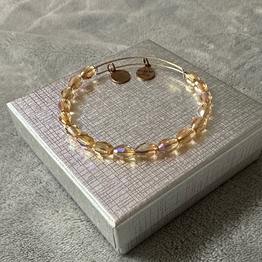 Alex and Ani gold bead bracelet